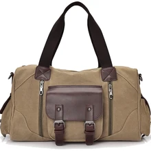 Famous Brand Men Vintage Canvas Men Travel Bags Women Weekend Carry On Luggage Bags Leisure Duffle