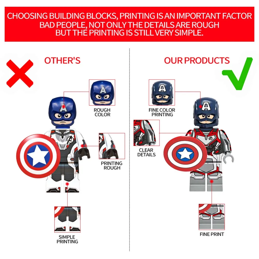Marvel Avengers Endgame Model LegoING Figures Thanos Ironman HulkWonder Woman Killer Frost Ant-man building blocks Action toys
