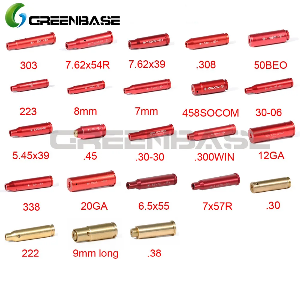 

Laser Bore Sighter Set of 24 Models 223 458SOCOM 7.62x54R 7.62x39 5.45x39 45ACP