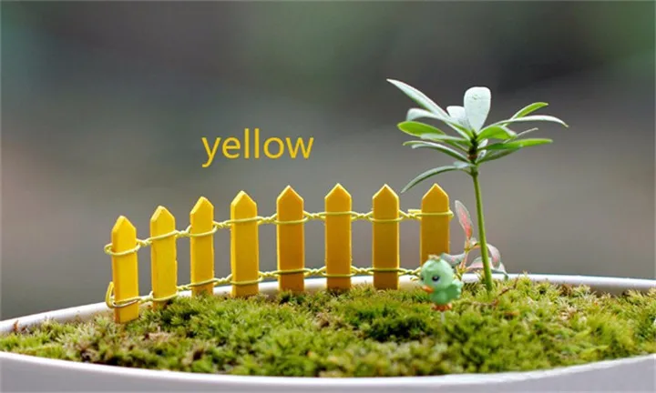 10 1Pcs Micro Landscape Small Wooden Fence DIY Flexible Figurines Miniatures Home Decoration Toy Jewelry Accessories