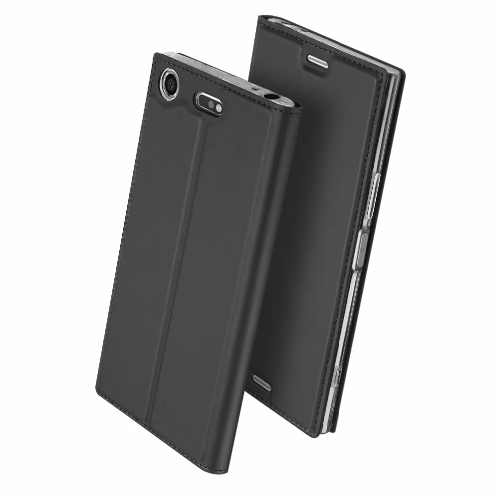 Кожаный чехол для Sony Xperia XZ1 компактные Чехлы откидная подставка слот карты