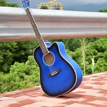 41-дюймовый народная гитара гитара синий недостающий угол новичкам, начинающим учебу аппаратура акустической гитары