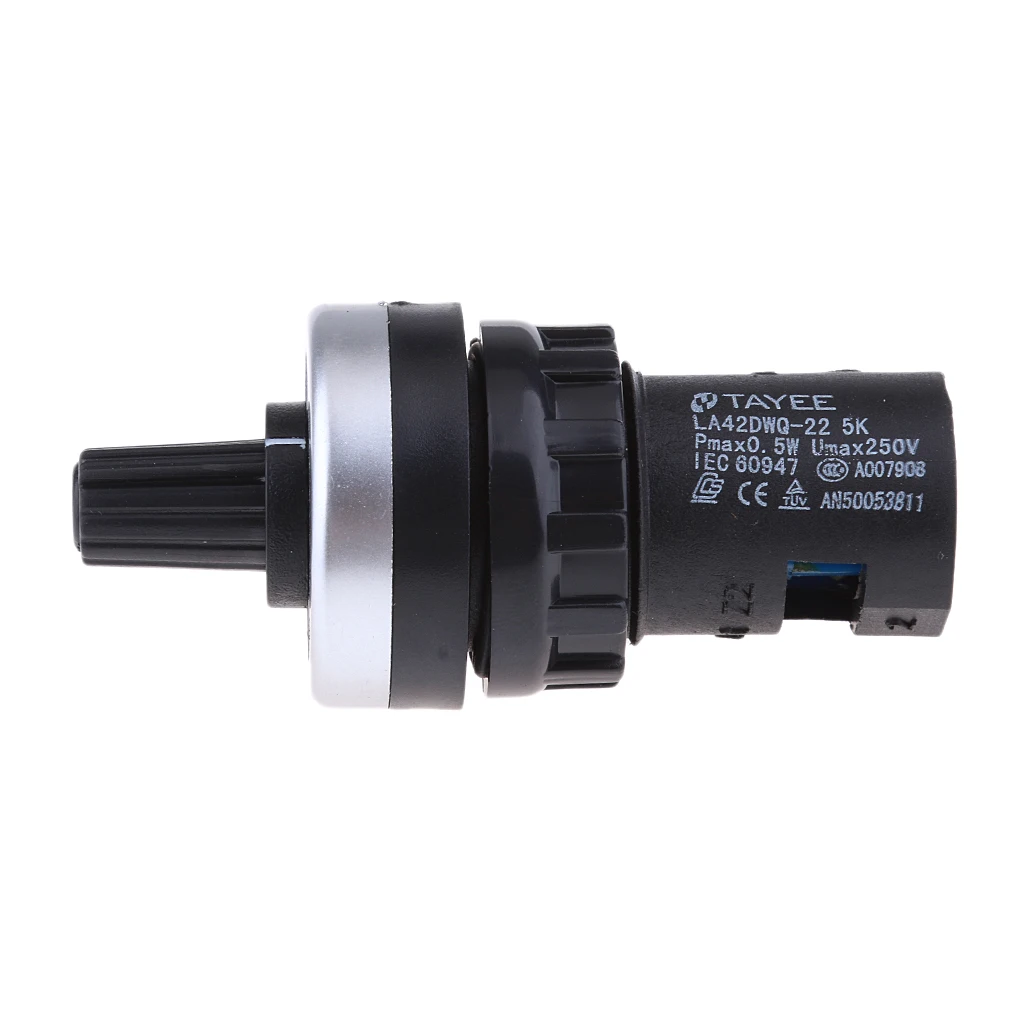 ABS plastic Rotary Potentiometer 22mm Hole Resistance 5K Ohm No Soldering Required Screw type terminals no soldering required
