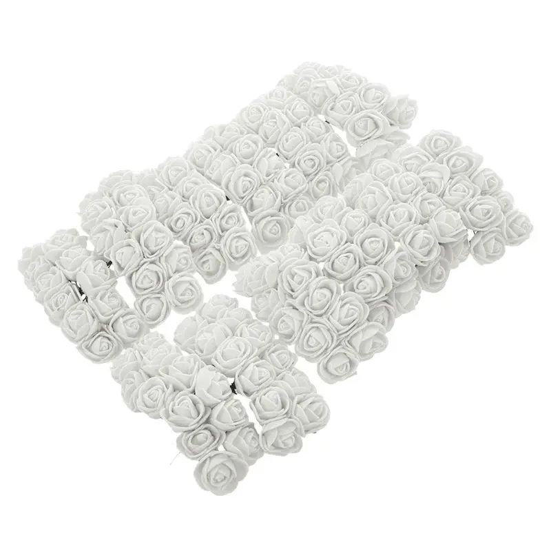 

Best 144pcs 2CM PE Rose Foam Mini Flower Bouquet Solid Color/wedding decoration