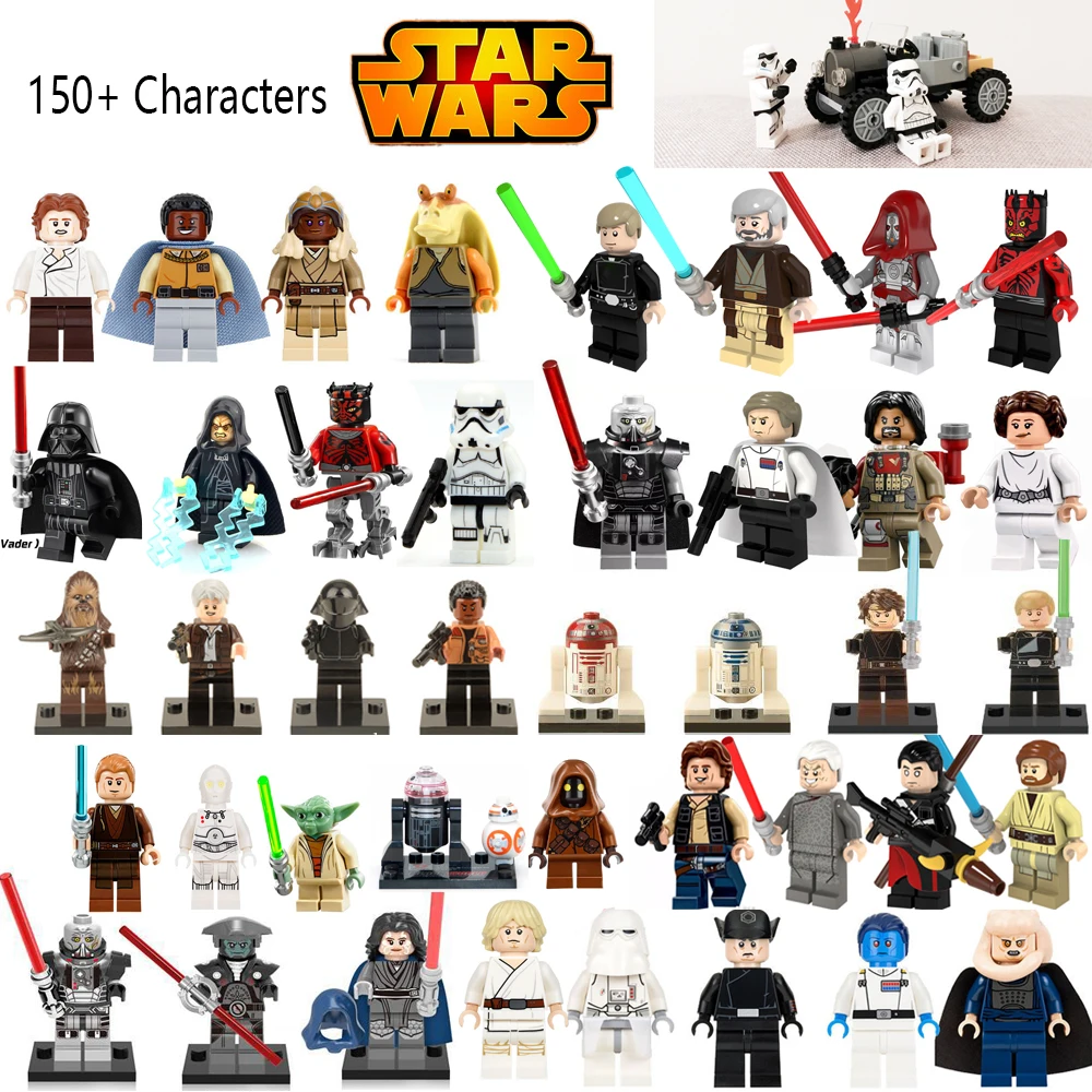 Hot Sale Star Wars Luke Leia Han Solo Anakin Darth Vader lepin Yoda Jar Jar Binks