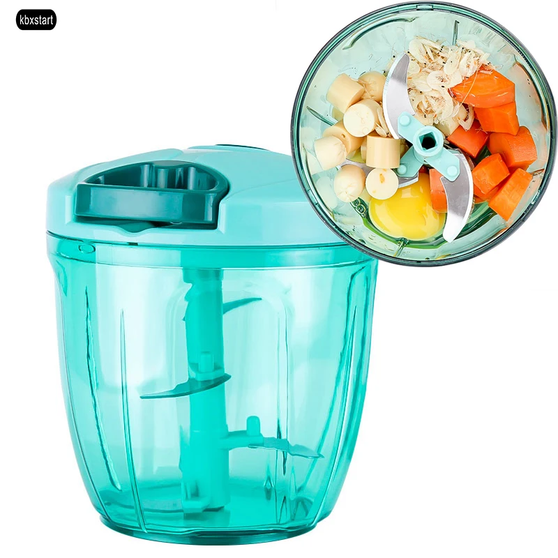 

900ML Manumotive Meat Grinder Manual Food Processor With Chopper And Mixer Home Kitchen Meat Mincer Slicer Machine For Vegetable