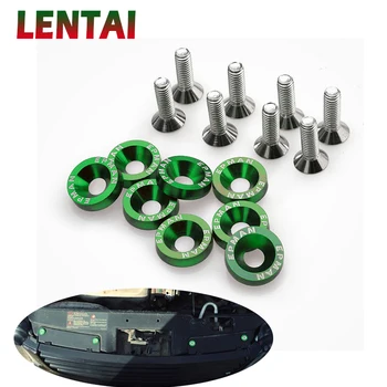 

LENTAI For Skoda octavia a7 a5 2 rapid fabia superb Mazda 3 6 cx-5 Fiat 500 10Pcs Car modified screw gaskets Colorful styling