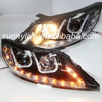 

For KIA Sportage R Angel Eyes LED Head Lamp 2011-2012 year U type LDv2