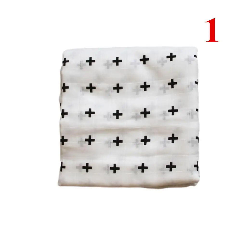 1Pc Cotton Baby Swaddles Soft Newborn Blankets Baby Wrap sleepsack 2-layer Simple Pattern Bath Towel Infant Towel Blanket