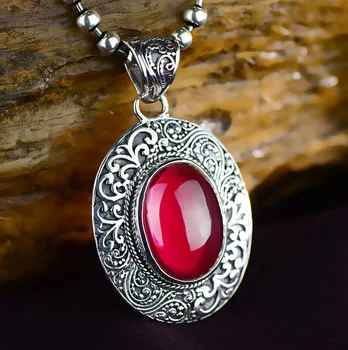 

S925 wholesale Sterling Silver Antique Silver Pendant carved exquisite fashion lady Pendant B-1-235