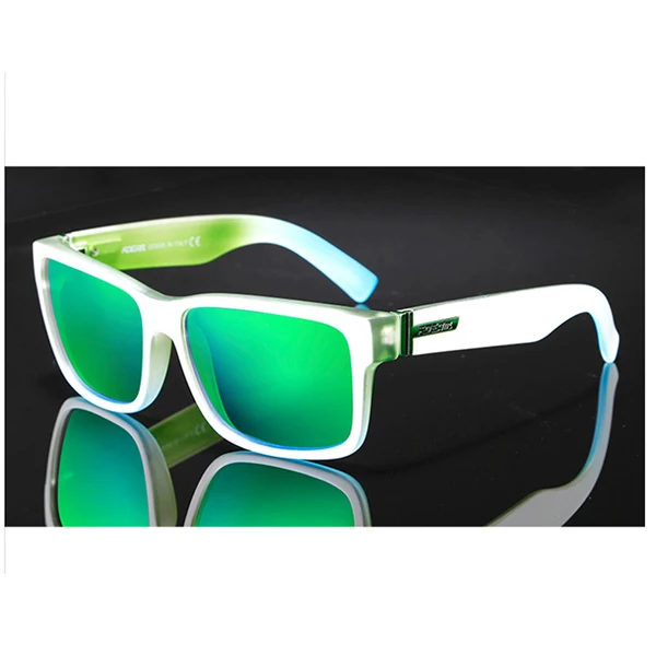 KDEAM, дизайн, поляризационные солнцезащитные очки для мужчин и женщин, Летний Стиль, квадратные солнцезащитные очки, для путешествий, уф400, мужские оттенки, KD26 - Цвет линз: C3 White Frame