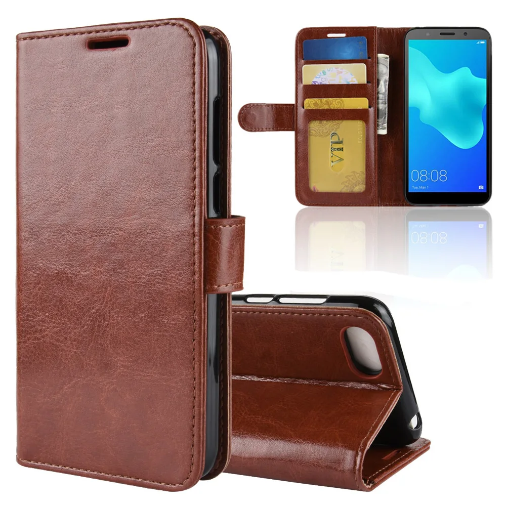 KHW2065Z_1_Wallet Leather Case for Huawei Honor 7A DUA-L22 5.45 Russia Version Phone Cover Case for Honor 7A Pro with Card Slot and stand