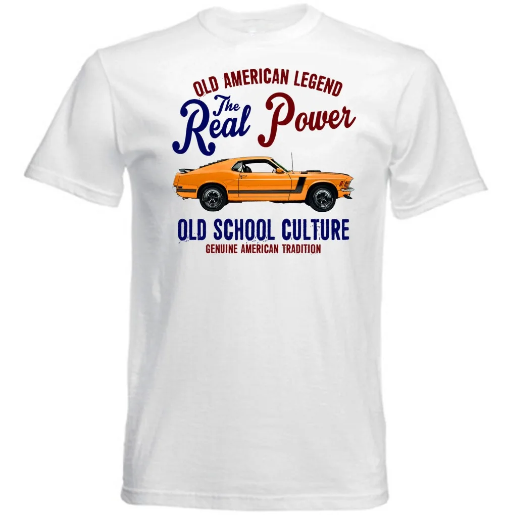 

New Hot Sale Summer Style VINTAGE AMERICAN Car MUSTANG BOSS 302 NEW COTTON T-SHIRT Funny Tee Shirt Harajuku Funny T Shirts