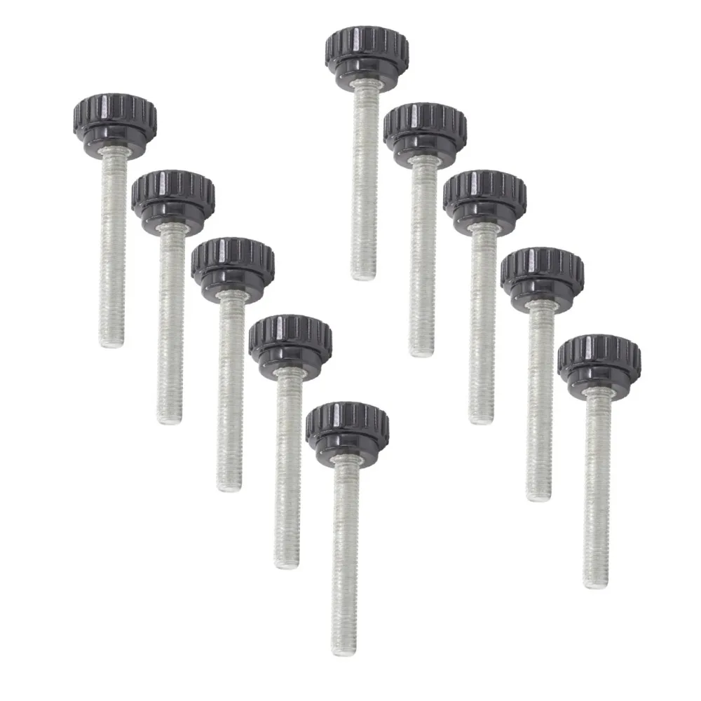 

10pcs M6 x 40mm Male Thread 18mm Round Head Diameter Nut Clamping Knob Handles Free Shipping Screw on Type Knurled Grips Knob