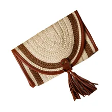 2017 Mode Gland Conception Tricot Sacs De Plage D’été De Paille Sac Bandoulière Petit Rabat Messager sac à Bandoulière Sac pour Femmes L1056