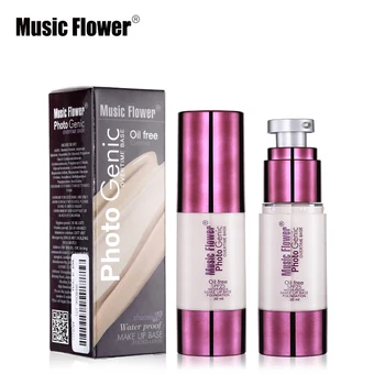 

Brand Music Flower New 30ML Liquid Foundation Makeup Waterproof Concealer Foundation Make Up Base Face Cream Cosmetic SPF25