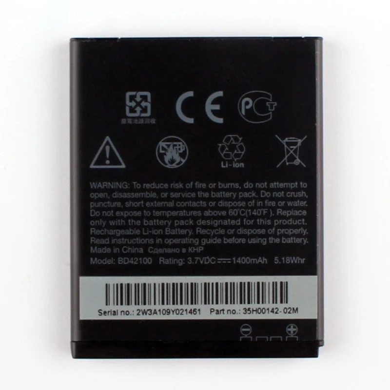 Оригинальный аккумулятор BD42100 для телефона HTC Fusion my touch 4G Thunderbolt S610D Desire SV T326e T326H 1400