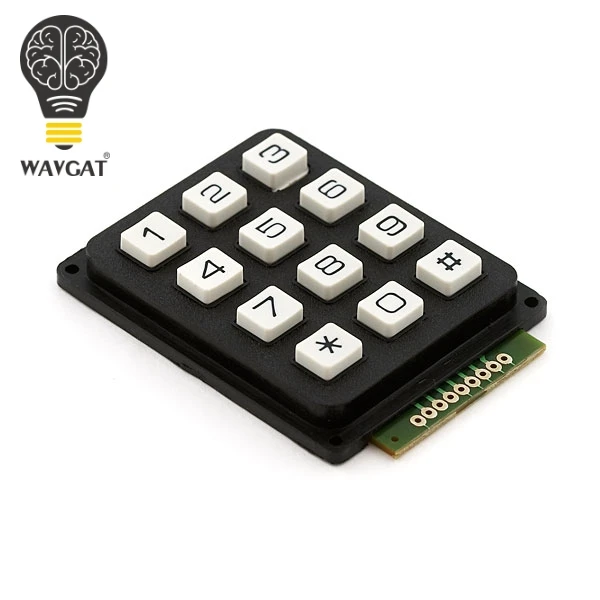 

WAVGAT 12 Key Membrane Switch Keypad 4 x 3 Matrix Array Matrix keyboard membrane switch keypad