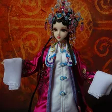 32 см китайский традиционная опера Куклы 1/6 Коллекционная принцесса кукла девушка игрушечные лошадки Модель w/стенд древний костюм платье