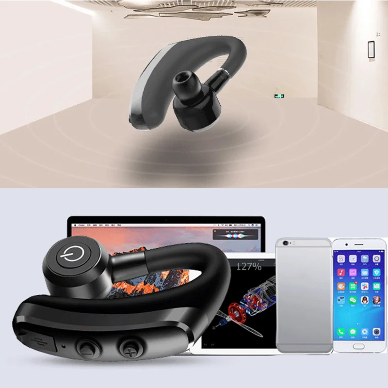 Bluetooth Headphone Noise Reduction Wireless Earphone Long Standby Headset for Driving Sports GDeals