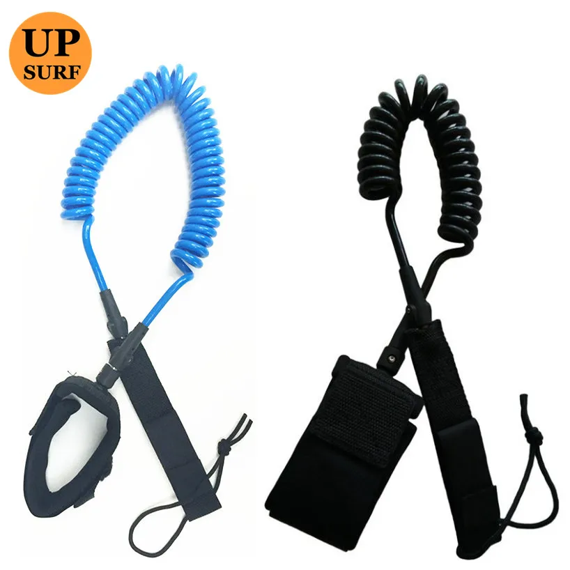 

12ft 8mm Coil Leash Surf Surfboard Leash Black/blue Coil Leash surfboard accessories