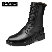 Valstone/роскошные мужские армейские ботинки ручной работы; ботинки до середины икры из натуральной кожи; зимняя обувь с высоким берцем; мотоботы; большие размеры 50
