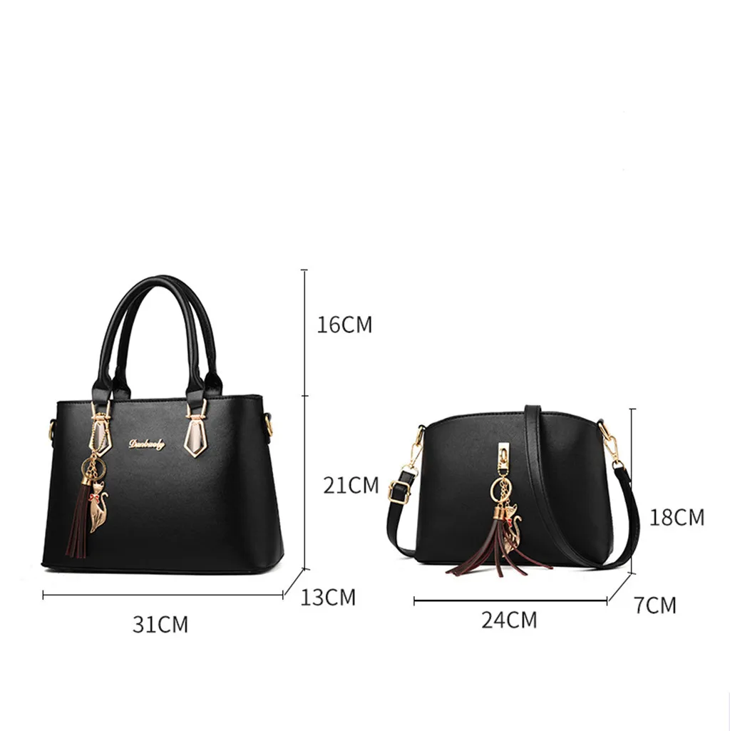 Women Handbags Tote Bag Shoulder leather Bag luxury handbag Cross-body women evening big bags Top Handle Satchel Purse Set 2pcs