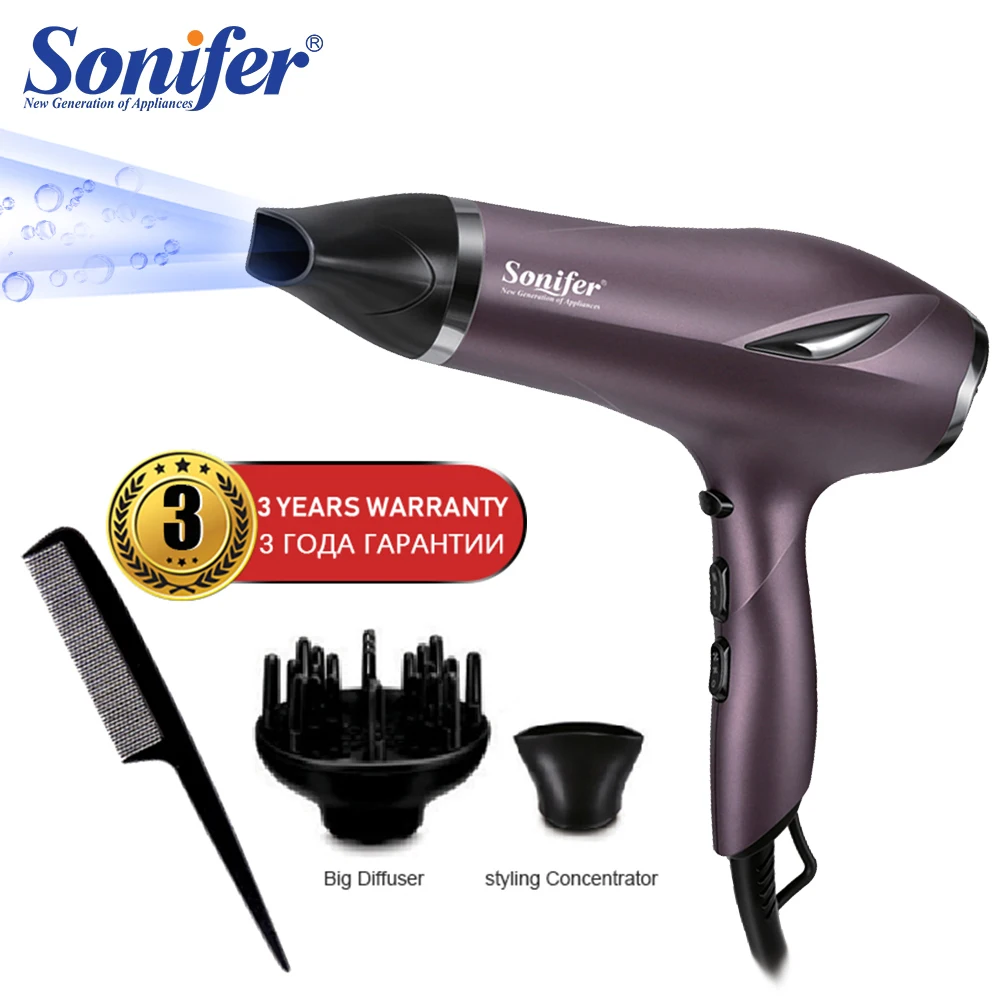 

Professional 2300W Hair Dryer Powerful Diffuser Collect 2 In 1 Blow Hair Styler Fan Hairdressing Barber Salon Tools Sonifer