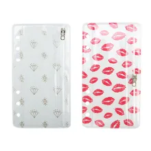 6 отверстий ПВХ водонепроницаемый Filofax карманы на молнии спираль вкладыш держатель для карт хранения заметок сумка на молнии аксессуары для планировщика