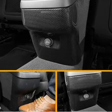 Карбон Стиль задний ящик для хранения защитную крышку Панель отделка Подходит для Volvo XC60