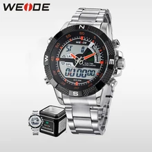 WEIDE Watch Outdoor Men's Sport Watches Analog Digital Display Waterproof Multi Function Relogio Mascul Gift Watch Box clock WEIDE Watch Outdoor Men's Sport Watches Analog Digital Display Waterproof Multi Function Relogio Mascul Gift Watch Box clock