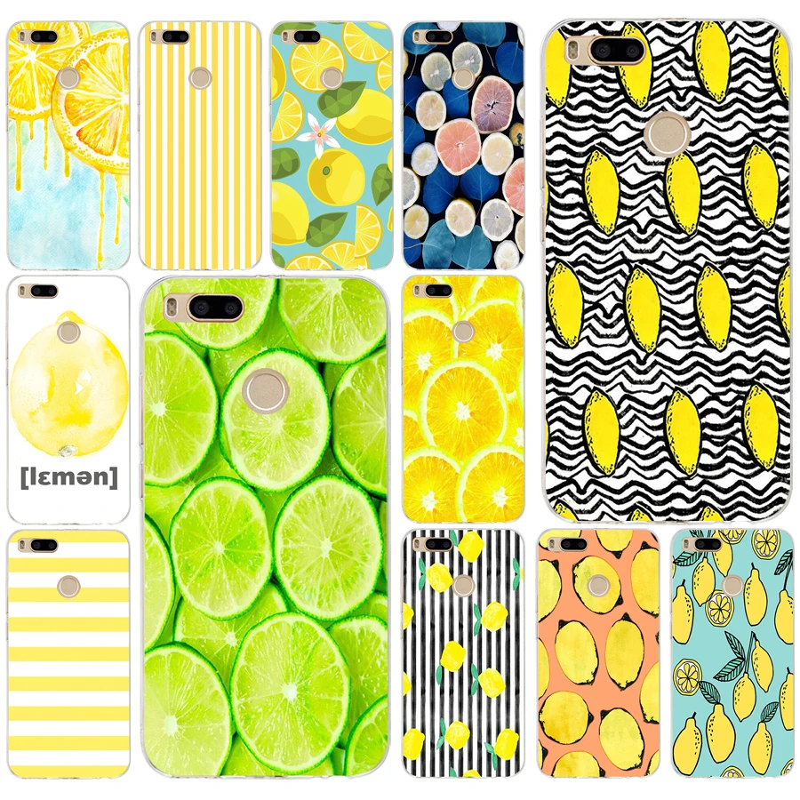 

249AQ lemon yellow stripes Silicone Soft Tpu Cover phone Case for xiaomi redmi 4a 6a 4x note 5a pro mi a1