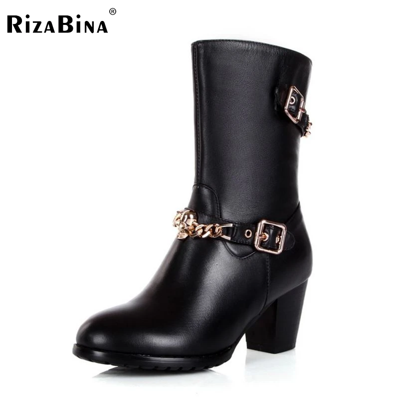 

Free shipping ankle half short natural genuine leather high heel boots women snow warm boot shoes R5060 EUR size 31-45