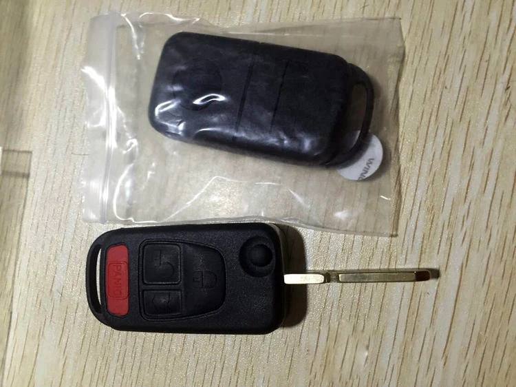 Benz Flip Remote Key Shell 3+1  Buttons HU39(3)11