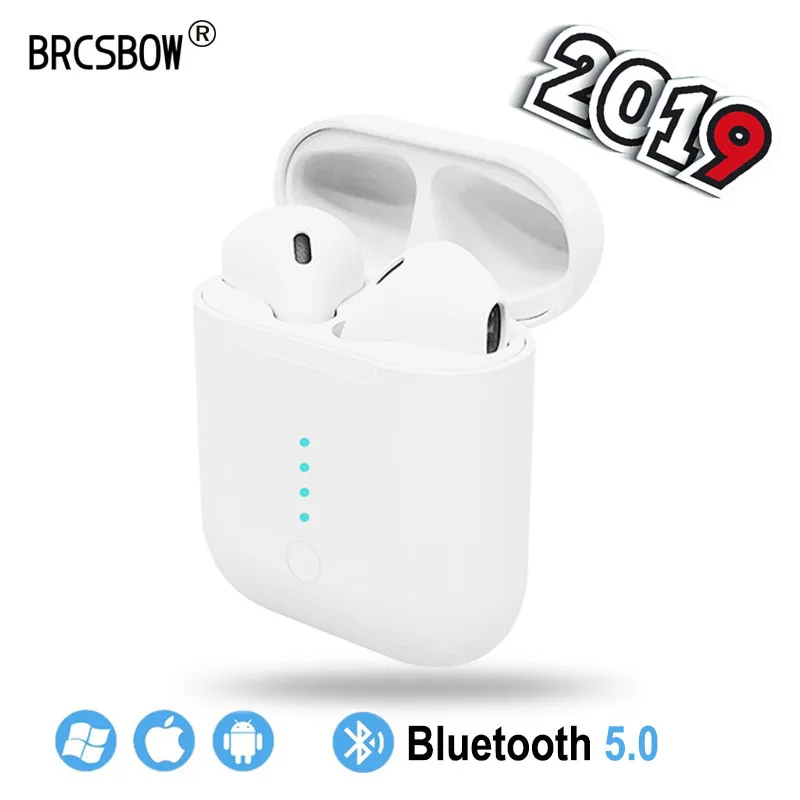 

BRCSBOW XY PODS Bluetooth V5.0 Headset Sports Wireless Earphones 3D Stereo Earbuds Mini in Ear Dual Microphone With Charging Box