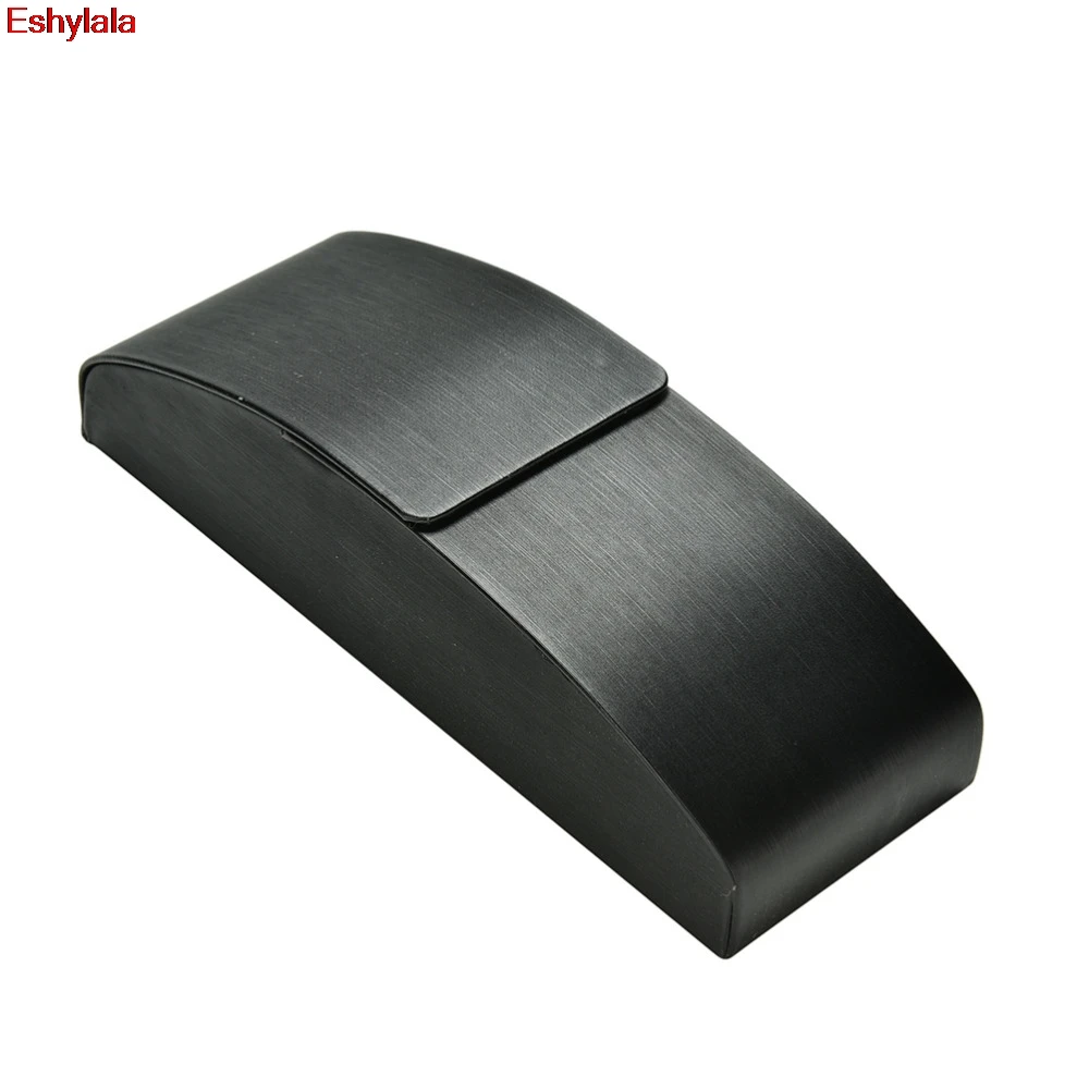 

Eshylala-New 1pc Portable Men Women Eyeglass Box Exquisite Glasses Case Luxury Sunglasses Case Fine PU Leather Glasses Bag Black
