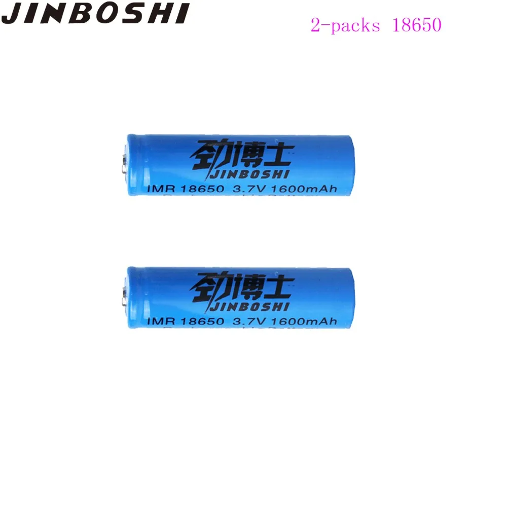 

JINBOSHI 2PCS 1600mAh Capacity 18650 Battery 3.7V Li-ion Rechargeable 18650 Battery for flashlight