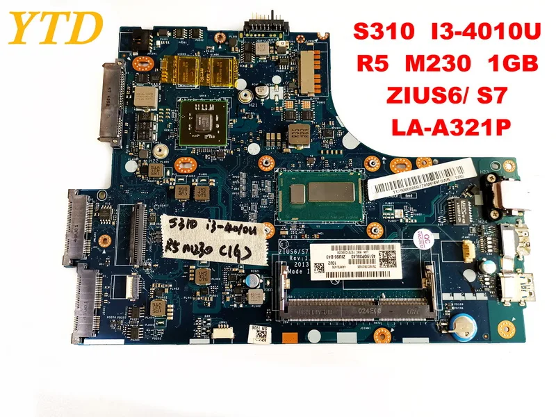 Оригинальный Для Lenovo S310 S410 Материнская плата ноутбука I3-4010U R5 M230 1 ГБ ZIUS6 S7 LA-A321P