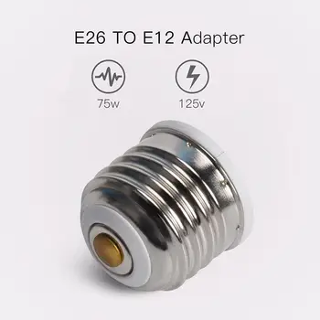 

SOLLED 6pcs E26/E27 to E12 Lamp Holder Converter Light Bulb Base for Home Office Supplies