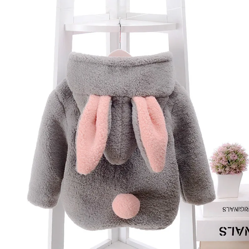 Kids Toddler Baby Girl Winter Jackets Coats Outwear Warm Bunny Rabbit ...