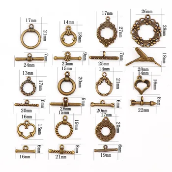 

New Fashion Antique Bronze Color OT Toggle Buckle Connectors Fit Bracelet Necklace Clasps DIY Jewelry Findings Accessories