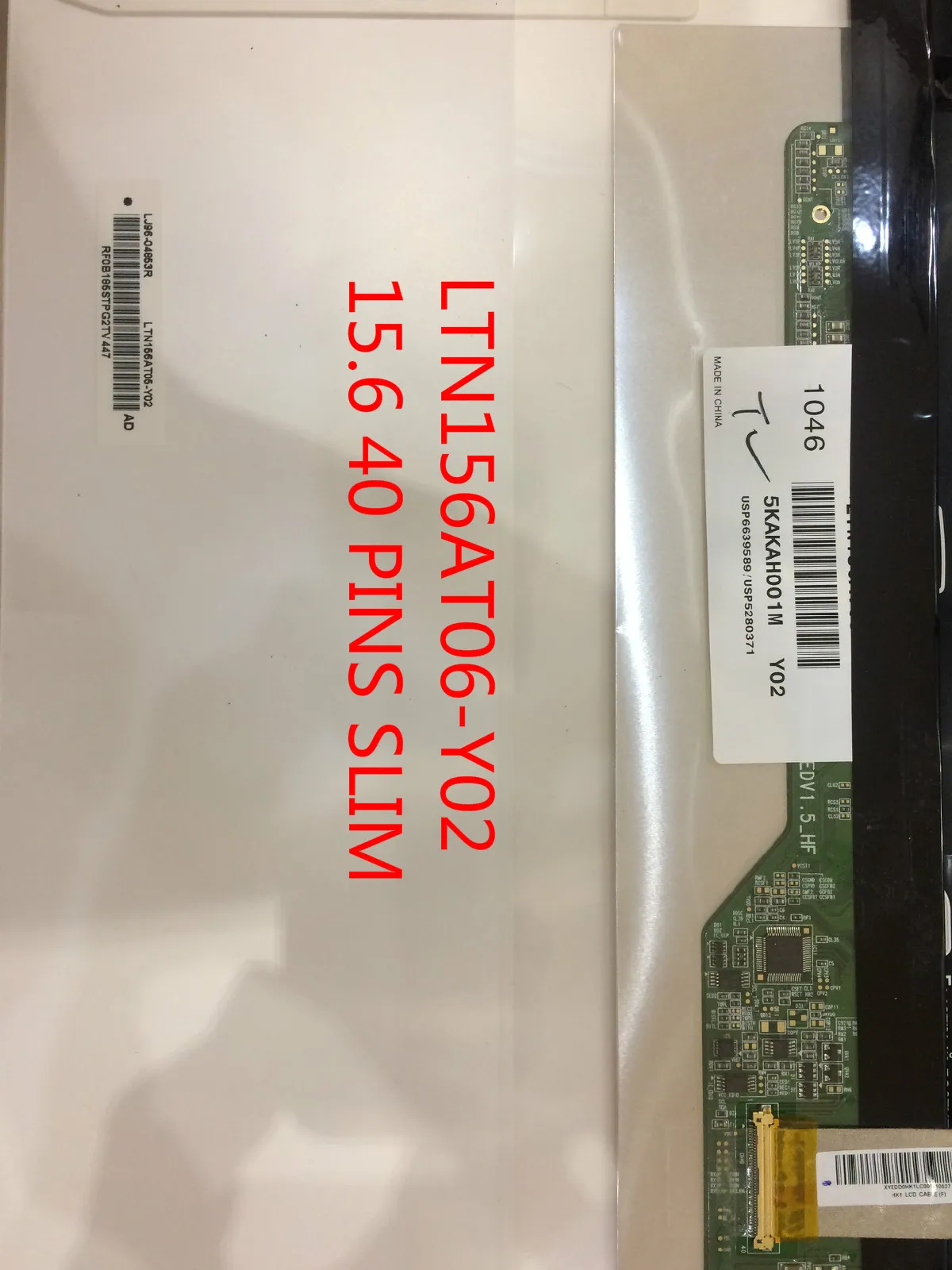 

LTN156AT06 LTN156AT06-Y02 15.6 SLIM Laptop LCD Screen Matrix LED LVDS 40 Pin