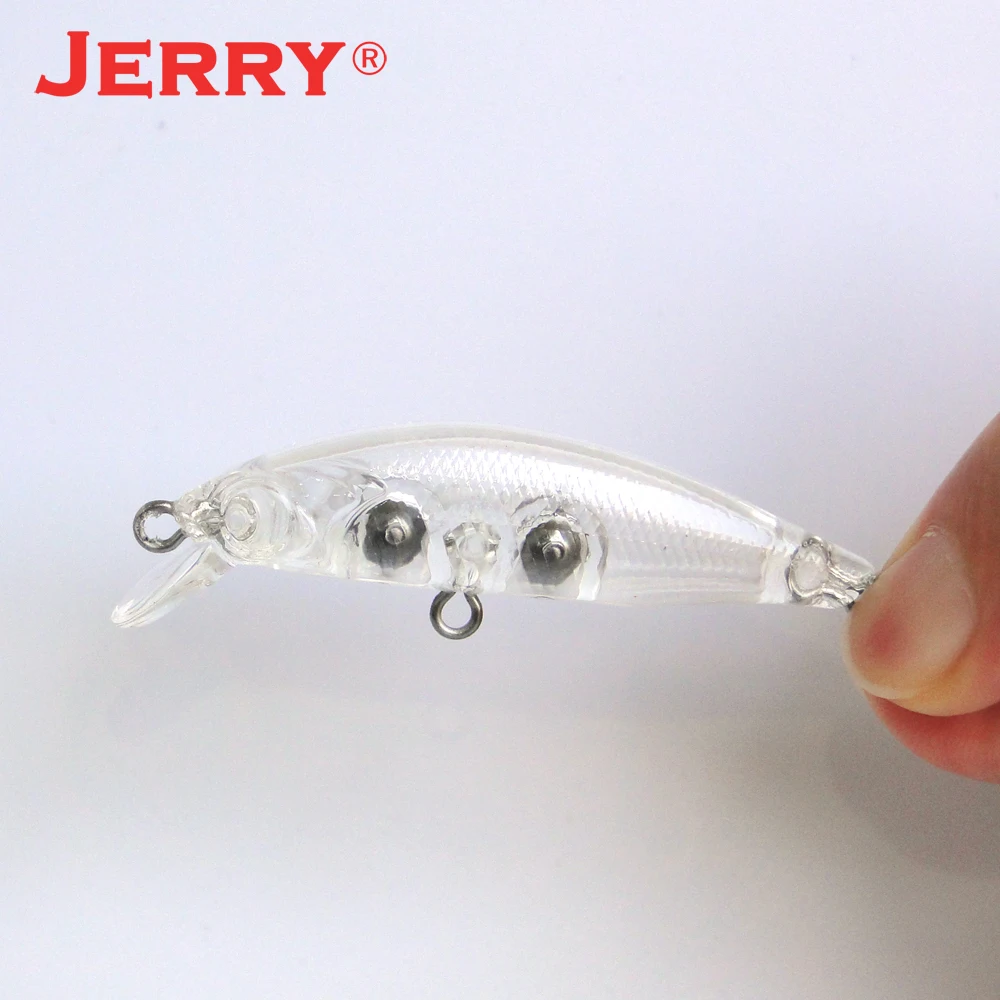 

Jerry 10pcs 45mm ultralight fishing hard bait blank body DIY plastic unpainted hard baits Slow sinking minnow crank wobbler