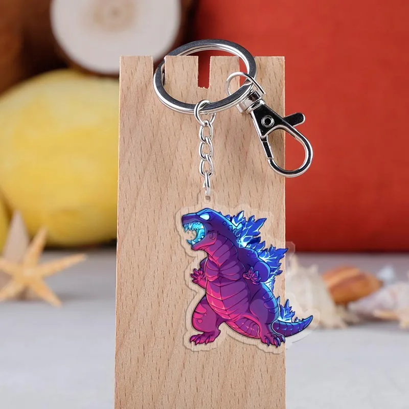 

Movie Godzilla Keychain Godzilla Dora Acrylic Double-sided Pendent Key Ring