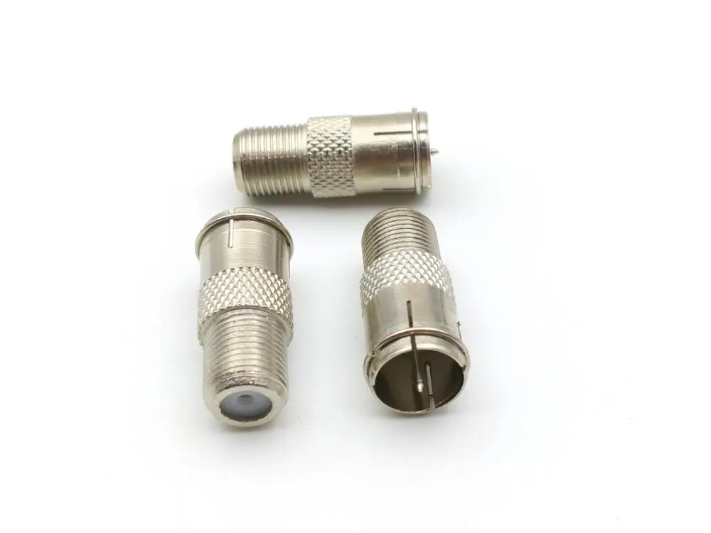 

F-Type Cable TV Connector Push-On Plug RF Antenna Adapter