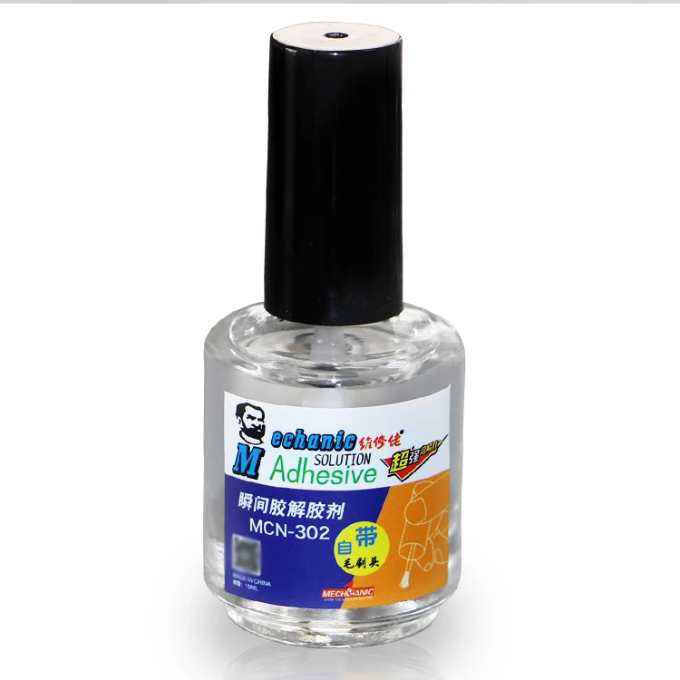 

Newest strong instant MECHANIC 15ml MCN-302 glue remover liquid for PCB IC /UV glue /502 /phone repair/clean stains