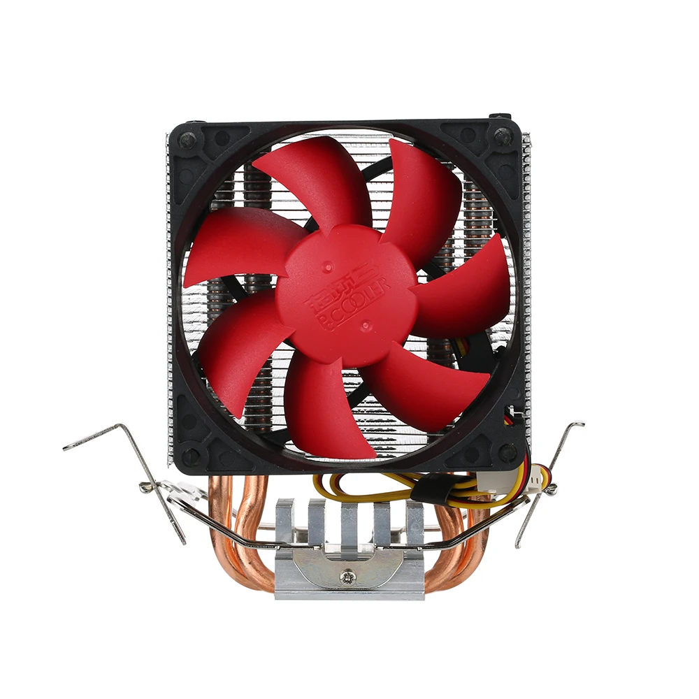 2017 Quiet 3pin Mini CPU Cooler Heatsink Fan Cooling PCCOOLER 2 Heatpipes Radiator with 80mm Fan for Desktop Computer pccooler mini hp 825 heatpipe cpu cooler heatsink w cooling fan black red silver