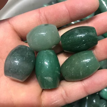 

200g Jade Burma Round Smooth Cylinder Barrel Tube Natural Gemstone Beads