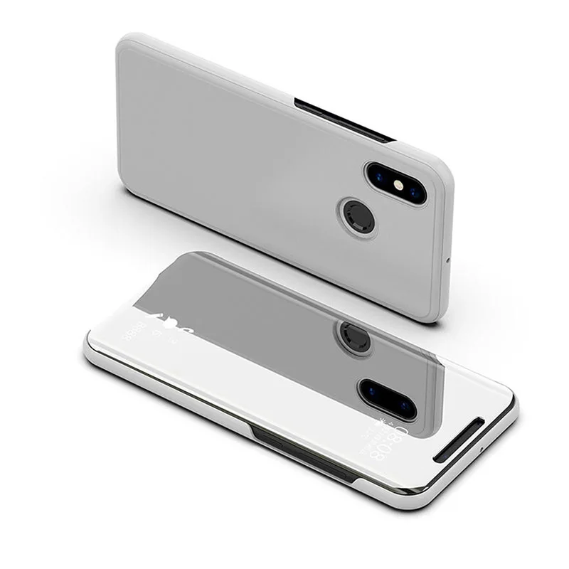 For Xiaomi Mi A3 Flip Case Mirror Surface 360 Protective Cases For Xiaomi Mi CC9 CC9e A3 A2 8 Lite A1 9 Se 9t F2 Pro F1 6 Shell - Цвет: Silver