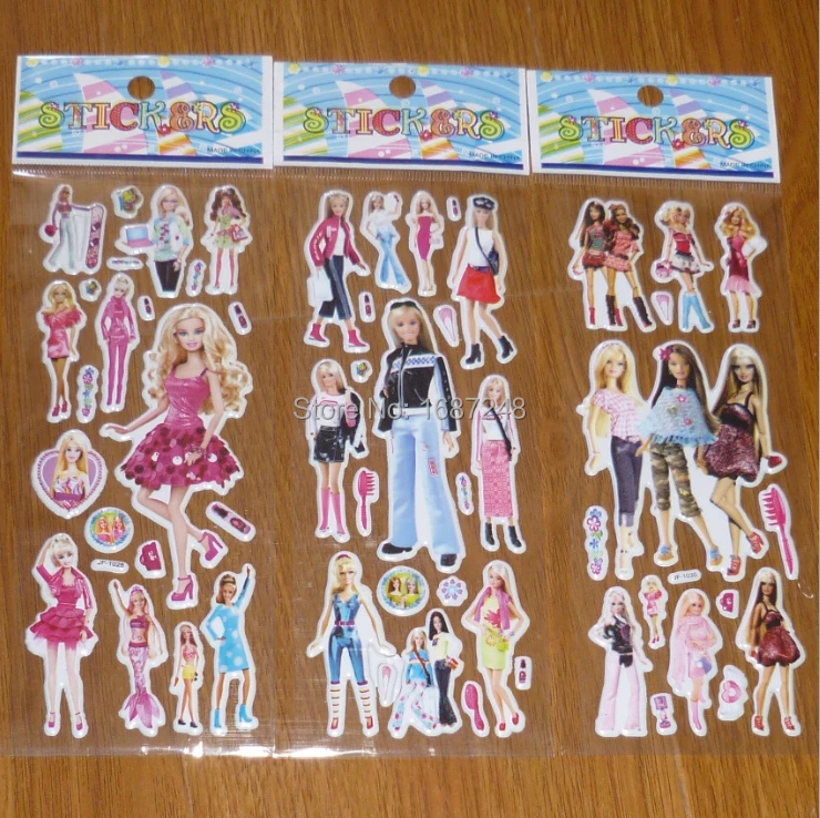 sticker barbie doll